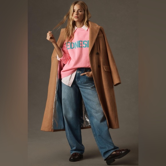 Anthropologie English Factory Pink Wednesday Sweater Mean Girls (Size S) - Picture 3 of 6